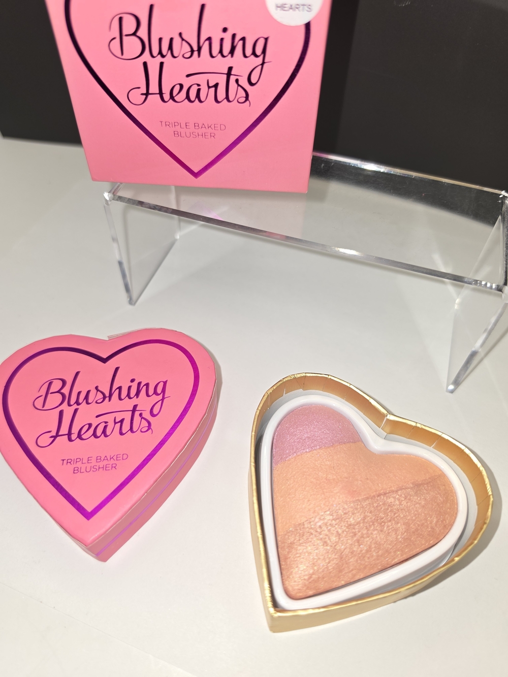 Makeup Revolution Blushing Hearts Triple Baked Blusher- "Candy Queen Of Hearts"